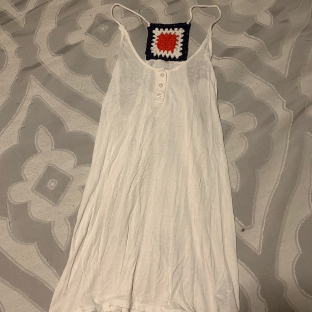 True Craft Tank w/ buttons crochet racer back